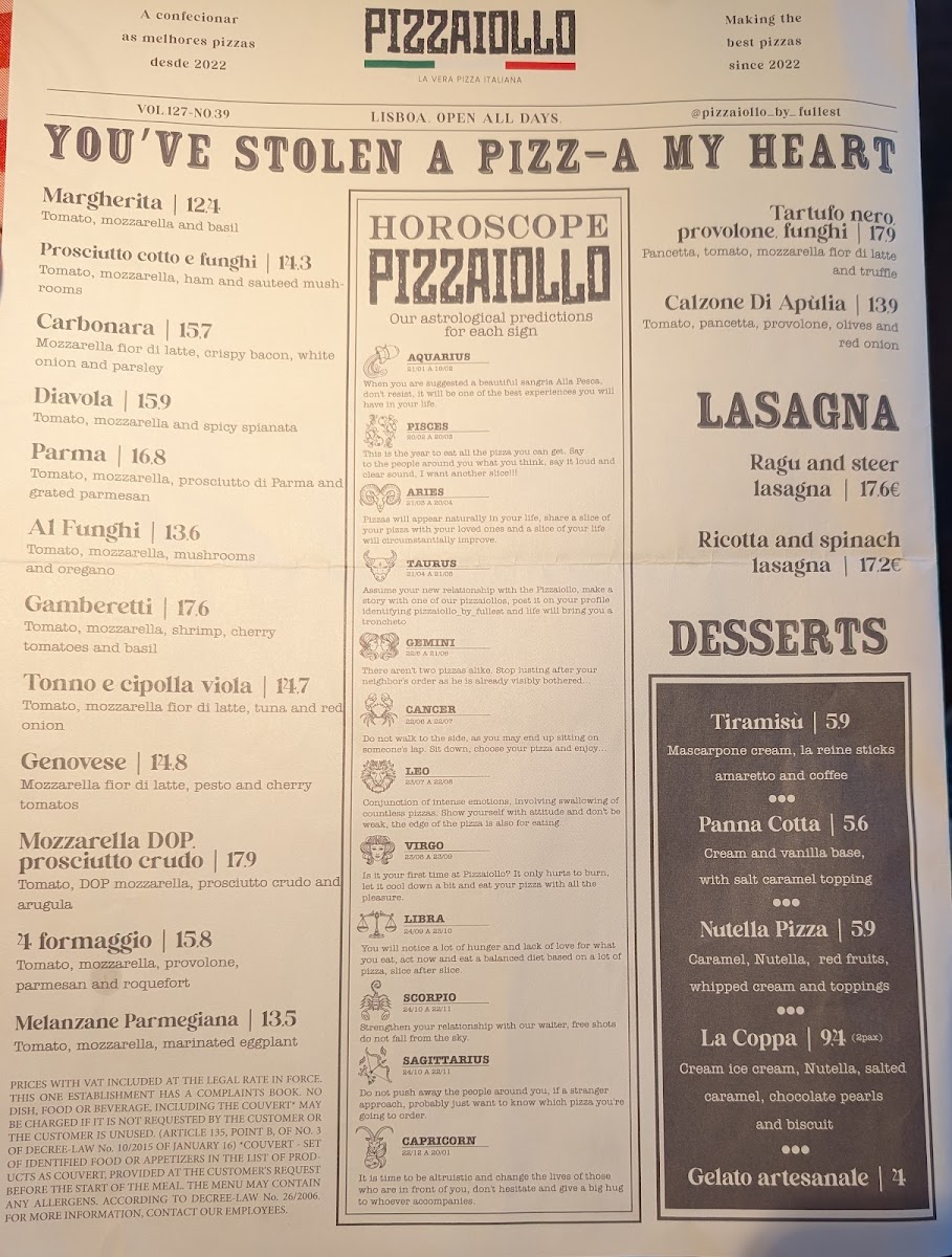 Menu Pizzaiollo Chiado By Fullest-1