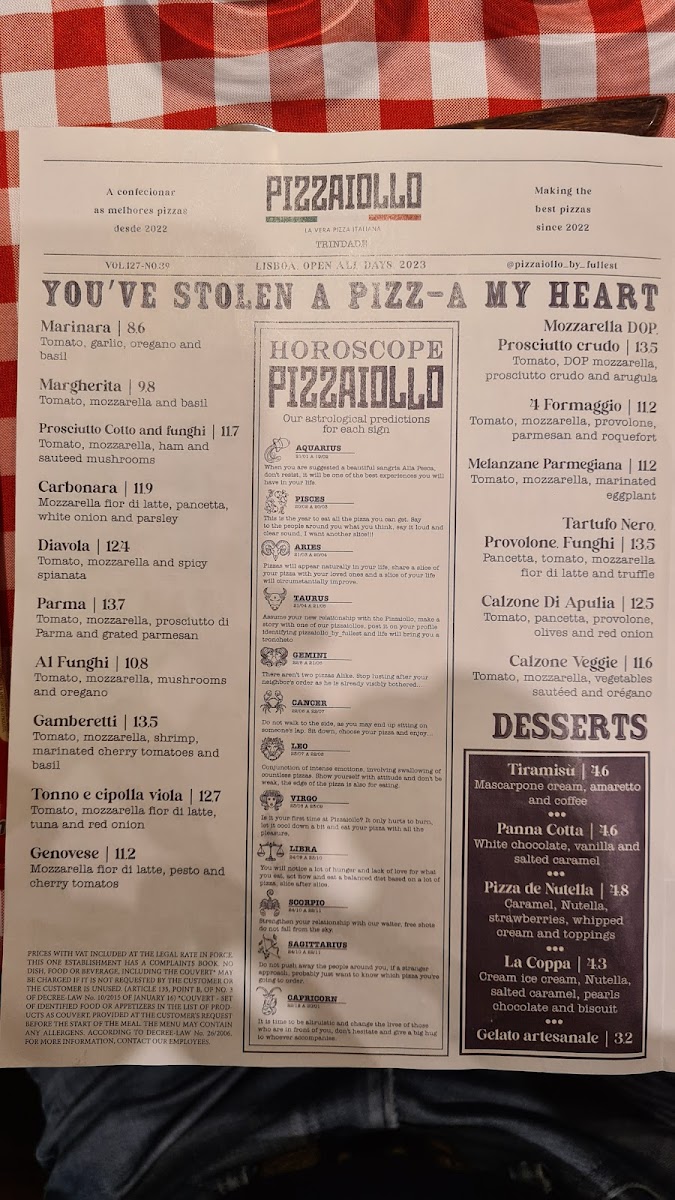 Menu Pizzaiollo Chiado By Fullest-4